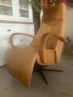 Relaxstoel leer elektrisch verstelbaar, Huis en Inrichting, Fauteuils, Ophalen, Gebruikt, 75 tot 100 cm, Leer