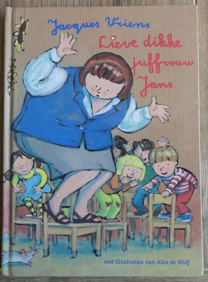 Lieve dikke juffrouw Jans - Jacques Vriens   , Boeken, Kinderboeken | Kleuters, Zo goed als nieuw, 4 jaar, Jongen of Meisje, Voorleesboek