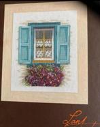 BORDUURPAKKET LANARTE RAAM MET BLAUWE LUIKEN, Hobby en Vrije tijd, Verzenden, Nieuw, Handborduren, Borduurpakket