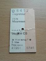 Oud Treinkaartje Maarssen - Utrecht CS - 05, Verzamelen, Spoorwegen en Tramwegen, Ophalen of Verzenden