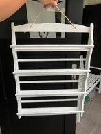 Hout houten rek wandrek kruidenrek vintage brocante wit, Antiek en Kunst, Ophalen of Verzenden