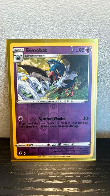 Swoobat 069/203 evolving skies reverse holo pokemon kaart beschikbaar voor biedingen