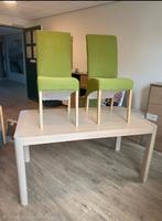 Tafel met 2 groene stoelen, Ophalen of Verzenden