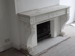 Antieke wit marmer schouw 165x45x95cm., Antiek en Kunst, Curiosa en Brocante, Ophalen