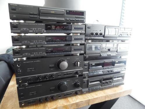 Grote stapel Technics apparaten(10 stuks)met werk, lees text, Audio, Tv en Foto, Stereo-sets, Gebruikt, Cassettedeck, Cd-speler