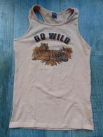 Tanktop zalm kleur tijger topje maat 134 shirt, Meisje, Kids, Ophalen of Verzenden, Zo goed als nieuw