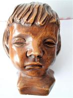 Beeld Kinderhoofdje. Borstbeeld Meisje. 241.AP., Verzamelen, Beelden en Beeldjes, Ophalen of Verzenden, Zo goed als nieuw, Mens