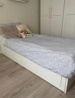 Ikea Brimnes bed met 2 lades, Ophalen, Wit, 200 cm, 160 cm