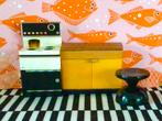 Vintage Barton/Lundby keukenblok, Verzamelen, Poppenhuizen en Toebehoren, Ophalen of Verzenden, Zo goed als nieuw, Poppenhuis