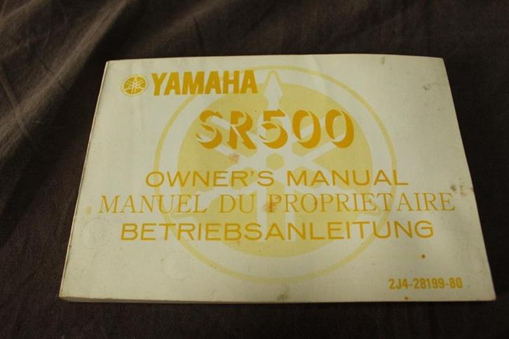 Yamaha SR500 1977 motorcycle owner's manual SR 500 anleitung, Motoren, Handleidingen en Instructieboekjes, Yamaha, Ophalen of Verzenden