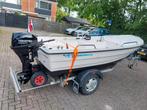 Texas 420 met kanteltrailer en 20pk Tohatsu 4 takt visboot, Watersport en Boten, Vis- en Consoleboten, Ophalen, 10 tot 30 pk, Zo goed als nieuw