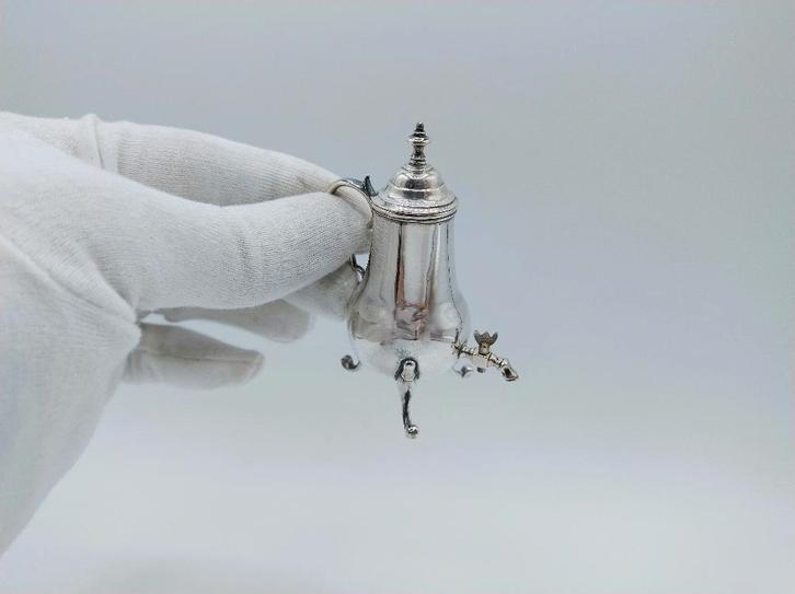 Zilveren miniatuur kraantjeskan, A. van Geffen, Amsterdam, Antiek en Kunst, Antiek | Goud en Zilver, Zilver, Verzenden