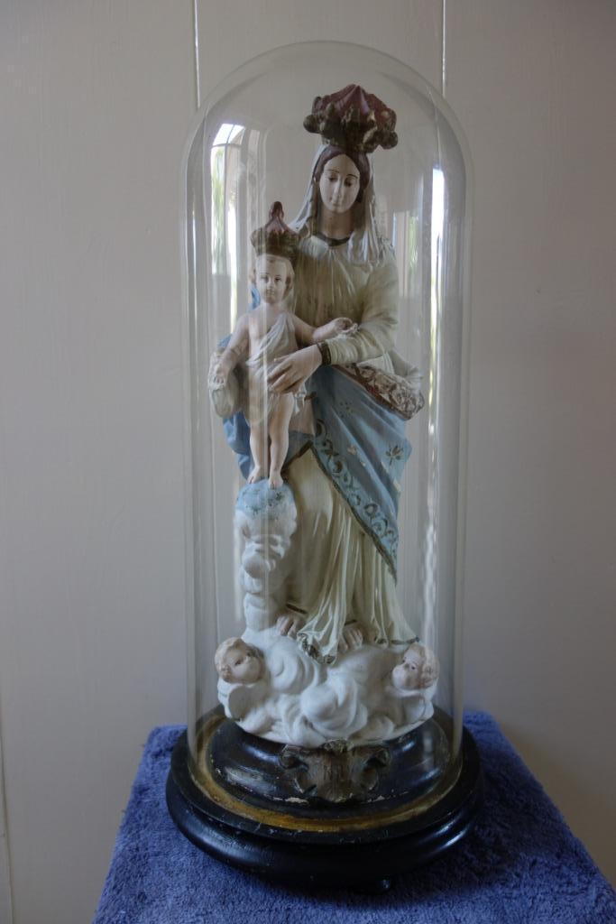 Schitterende antieke glazen stolp uit belgie, Antiek en Kunst, Antiek | Woonaccessoires, Ophalen