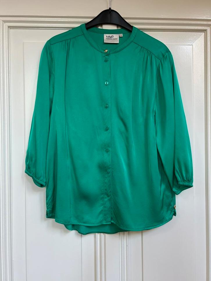 Fabienne Chapot groene luxe blouse maat 40, Kleding | Dames, Blouses en Tunieken, Zo goed als nieuw, Maat 38/40 (M), Groen, Ophalen of Verzenden