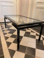 Design hoogglans zwart salontafel van Pierre Vandel  Paris., Ophalen, 100 tot 150 cm, Zo goed als nieuw, 25 tot 50 cm