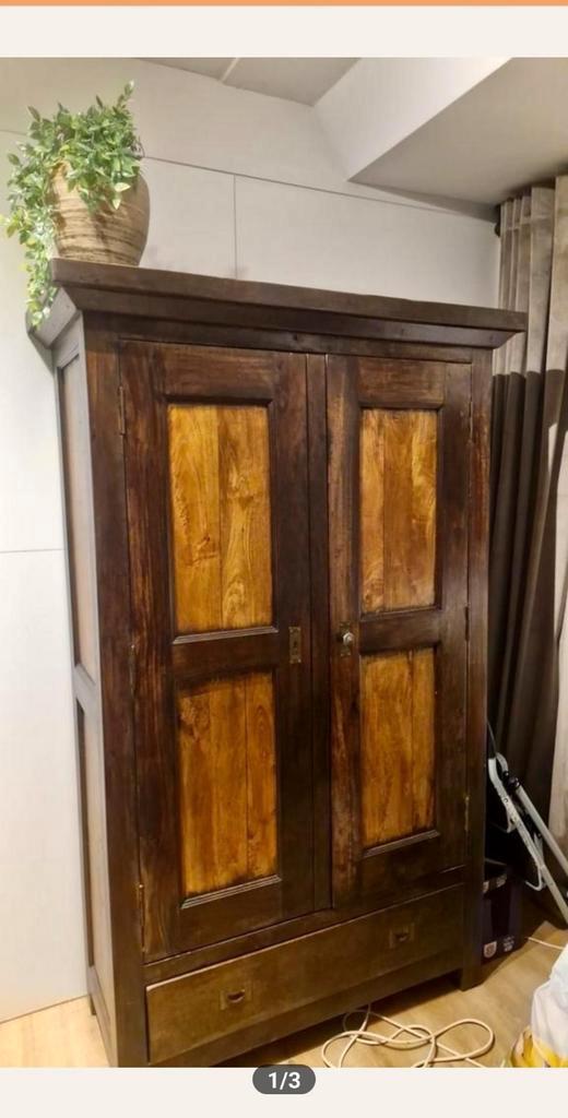 Houten kast - Epe, zsm weg!, Huis en Inrichting, Kasten | Kledingkasten, Gebruikt, 150 tot 200 cm, 100 tot 150 cm, 50 tot 75 cm