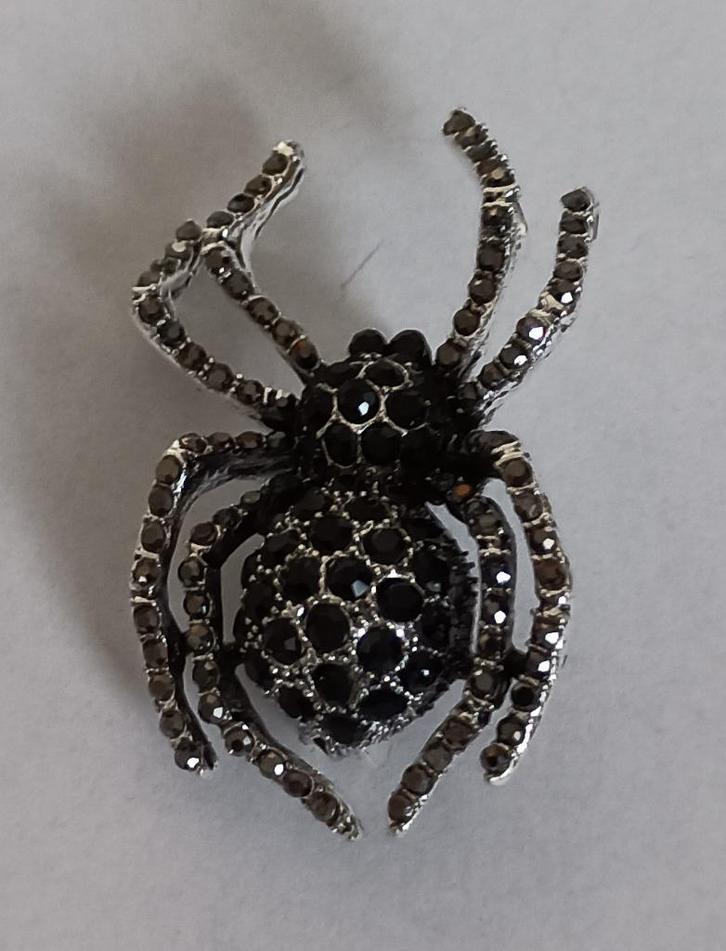 Spin broche, Sieraden, Tassen en Uiterlijk, Broches, Nieuw, Overige materialen, Overige kleuren, 4 tot 7 cm, Met strass, Ophalen of Verzenden