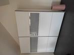 Kwalitatieve kledingkast met schuifdeuren kleur wit/hout, Metaal, 200 cm of meer, Trend/scandinavisch/modern/, Met hangruimte