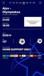 2x tickets Ajax Olympiakos F side, Tickets en Kaartjes, Twee personen