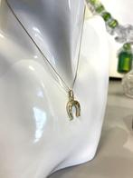 14 Karaat Gouden Ketting Hanger Hoefzijzer - 2.5 cm, Overige voorstellingen, -, Ophalen of Verzenden, Zo goed als nieuw