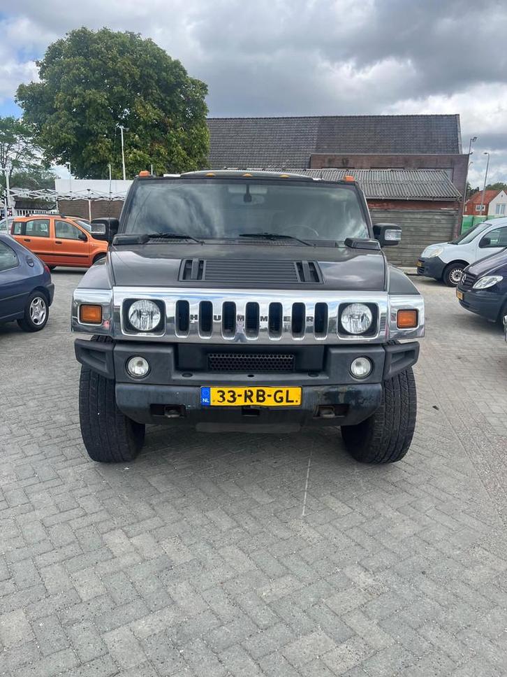 Hummer H2 6.0 V8 LEER ECC STOELVERWARMING ETC ETC (bj 2005), Auto's, Hummer, Bedrijf, Te koop, H2, 4x4, Airbags, Airconditioning