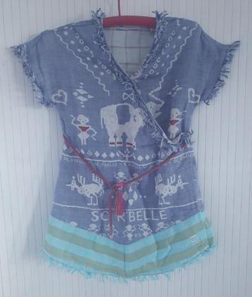 Scotch & Soda R'Belle wikkeljurk blauw ibiza style maat 104 beschikbaar voor biedingen