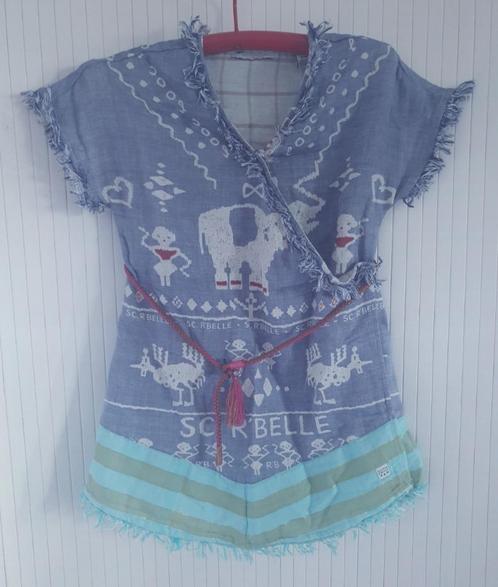 Scotch & Soda R'Belle wikkeljurk blauw ibiza style maat 104, Kinderen en Baby's, Kinderkleding | Maat 104, Nieuw, Meisje, Jurk of Rok