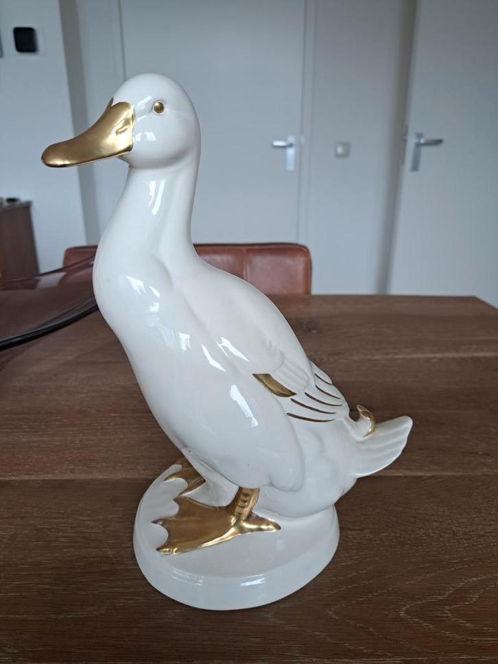 Goebel Eend - Duits Porselein, Tuin en Terras, Tuinbeelden, Zo goed als nieuw, Dierenbeeld, Overige materialen, Ophalen
