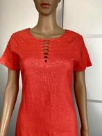 G191 Nieuw: Creme de la Creme mt XS=34 linnen jurk zalm-roze, Kleding | Dames, Nieuw, Ophalen of Verzenden, Knielengte, Roze