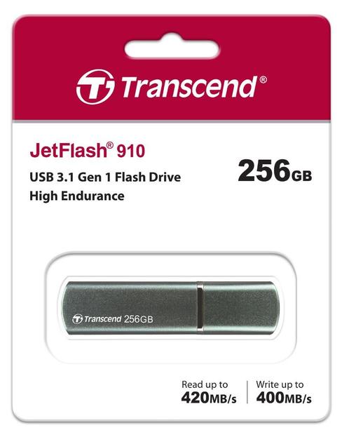 Transcend JetFlash 910 256GB (R=420MB/s - W=400MB/s) - NIEUW, Computers en Software, USB Sticks, Nieuw, 256 GB, Ophalen of Verzenden