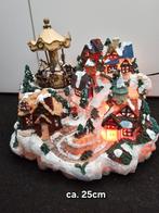 Kersttafereel kerstdorp met licht en geluid met adapter, Diversen, Kerst, Ophalen of Verzenden, Zo goed als nieuw