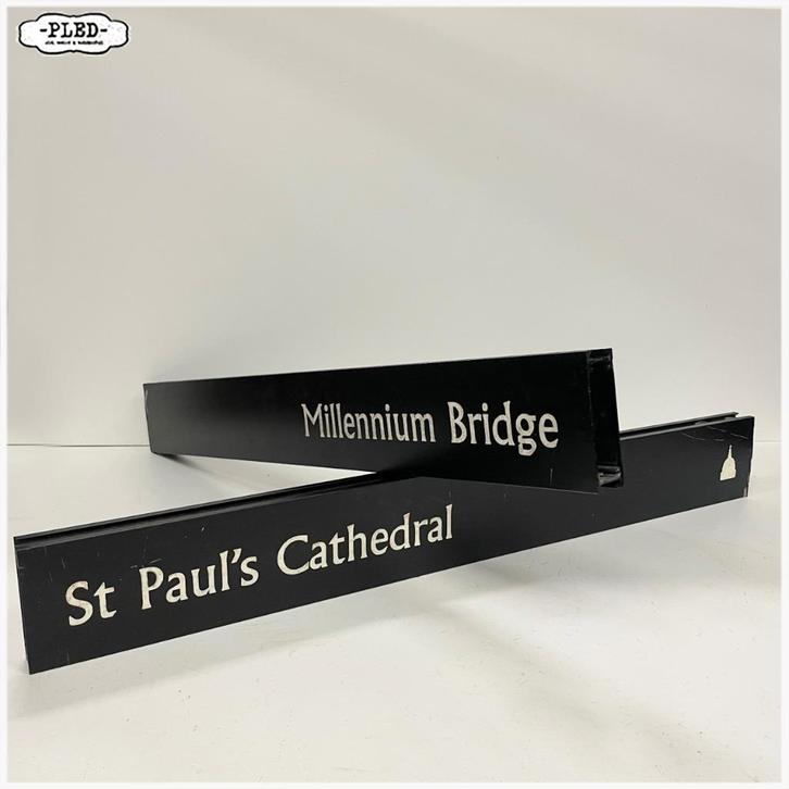 originele bewegwijzering bordjes uit Londen St Paul's, Antiek en Kunst, Curiosa en Brocante, Ophalen