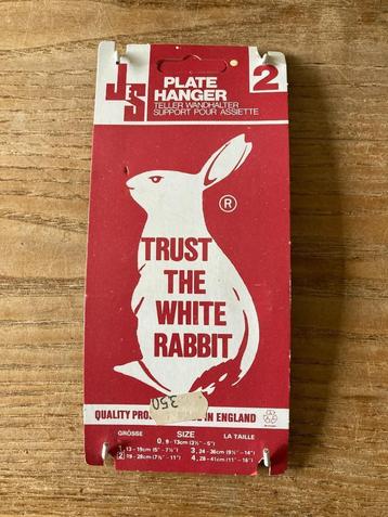 Bordenhanger nr. 2 - White Rabbit - 19 - 28 cm - nieuw beschikbaar voor biedingen