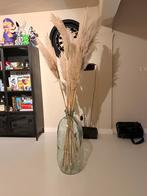 Grote vaas met pluimen - 180 cm hoog, Ophalen of Verzenden, Zo goed als nieuw