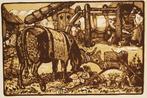 Het oude land van de Auvergne - Maurice Busset (1924), Verzamelen, Verzenden, Voor 1940, Zo goed als nieuw, Prent