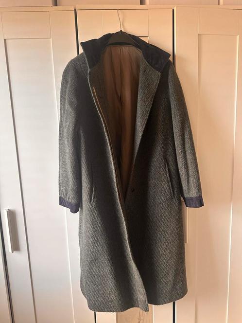Vintage wollen wintermantel Goldix Modell, Kleding | Dames, Jassen | Winter, Gedragen, Maat 38/40 (M), Blauw, Ophalen of Verzenden