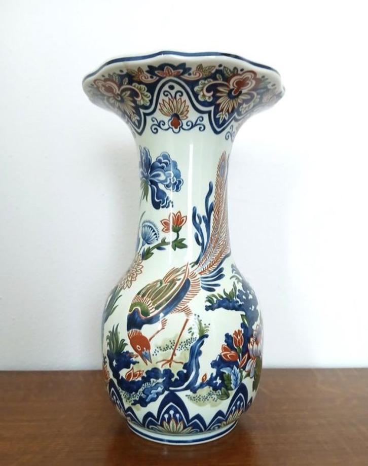 vintage polychroom aardewerk vaas - Boch, Antiek en Kunst, Antiek | Vazen, Ophalen