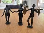 Bronzen beeldjes muzikaal trio, Ophalen of Verzenden, Brons