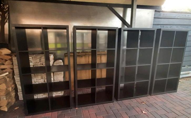 4x ikea kallax Vakkenkast 8 Vakken, Huis en Inrichting, Kasten | Wandmeubels, Zo goed als nieuw, Ophalen