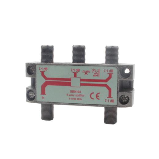 Tratec Verdeler 4-voudig coax SBN-04, Verzenden, Nieuw, Minder dan 2 meter, Coaxiale kabel