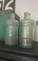 Twee franse flessen groen, Ophalen of Verzenden