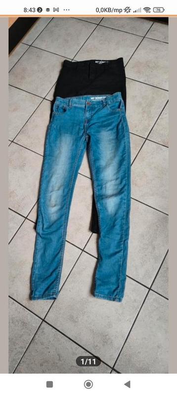 2x Skinny fit prima staat spijkerbroek maat 164  beschikbaar voor biedingen