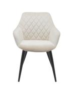 Restpartij Comfortabele Velourse Stoelen – Ivoor Wit | Op-Op, Wit, Nieuw, Ophalen of Verzenden, Stof