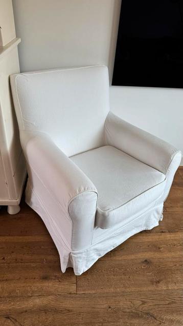 IKEA Ektorp Jennylund fauteuil met witte hoes, goede staat - afbeelding 1