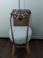 Zgan! Bruine Tas Met Tijgerprint., Ophalen of Verzenden, Zo goed als nieuw, Bruin, Schoudertasje