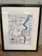 Haarlem stad tekening in lijst Floor Rieder 042/100, Huis en Inrichting, Minder dan 50 cm, Nieuw, Ophalen of Verzenden, Minder dan 50 cm