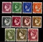 Curaçao nr. 141-152 Koningin Wilhelmina 1941-1942 gestempeld, Postzegels en Munten, Ophalen of Verzenden, Gestempeld