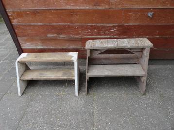 Timmermansbankjes, oude werkbankjes hout beschikbaar voor biedingen