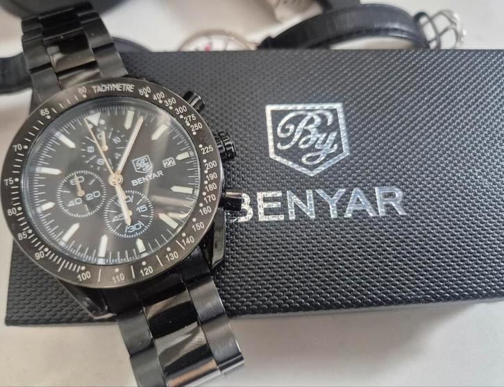 BENYAR herenhorloge – chronograaf, 45 mm, Sieraden, Tassen en Uiterlijk, Horloges | Heren, Gebruikt, Polshorloge, Overige merken