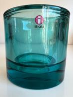 Iittala Kivi Glas Kandelaar Seablue 80 mm 2002, Huis en Inrichting, Woonaccessoires | Kandelaars en Kaarsen, Ophalen of Verzenden